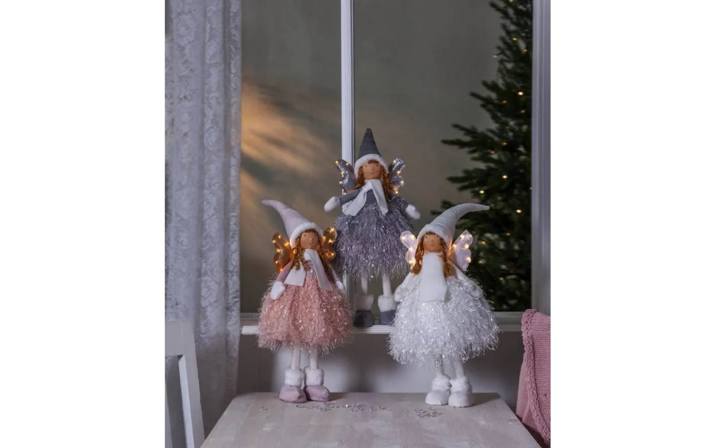 Batteri Julpynt Inomhus<Star Trading Nova Batteridriven Ängel 55cm Grå