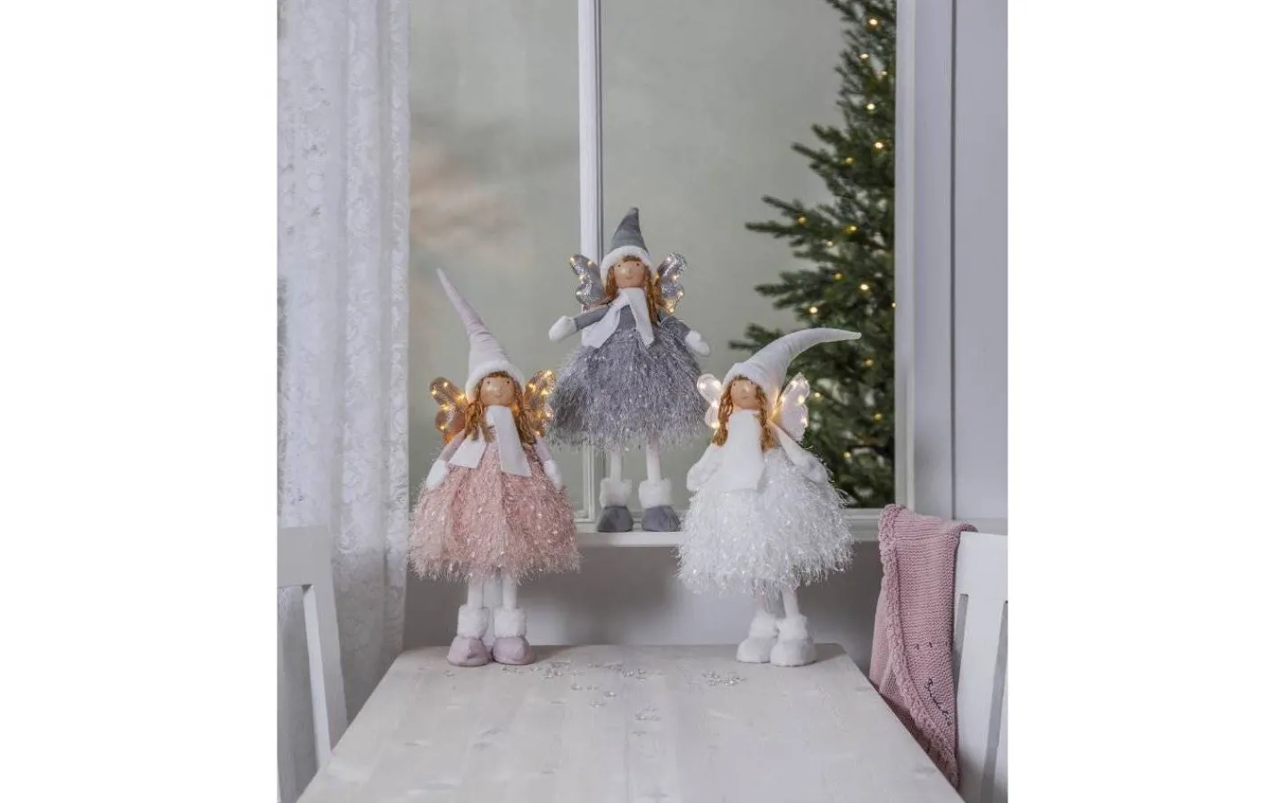 Batteri Julpynt Inomhus<Star Trading Nova Batteridriven Ängel 55cm Grå