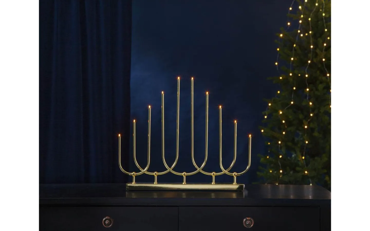 Star Trading Novum Adventsljusstake 39cm Mässing* Adventsljusstakar 31-60 Cm