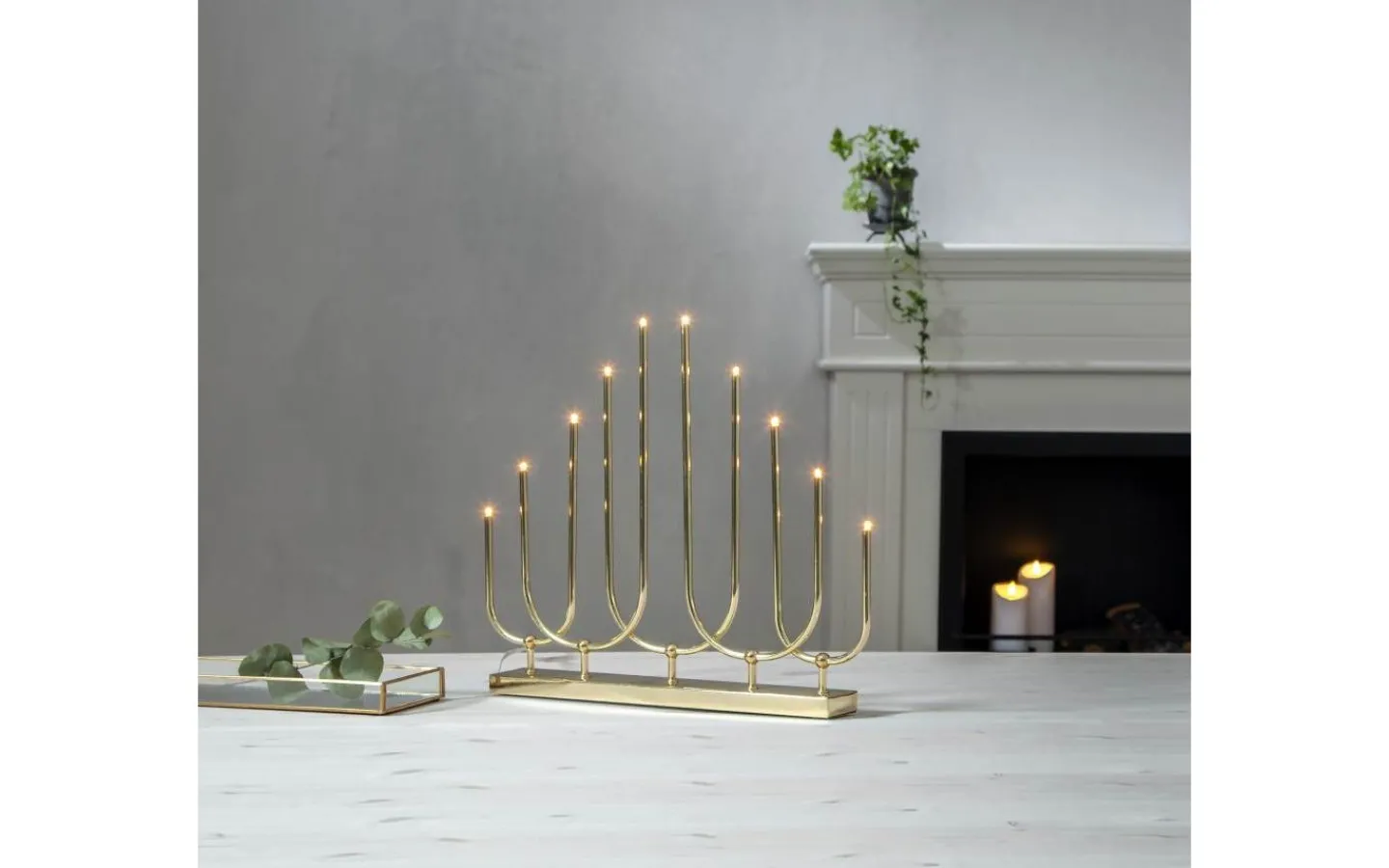 Star Trading Novum Adventsljusstake 39cm Mässing* Adventsljusstakar 31-60 Cm