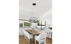 Stora Taklampor Ø50-69 Cm<Trio Lighting Nuria Takpendel 60cm LED mattsvart