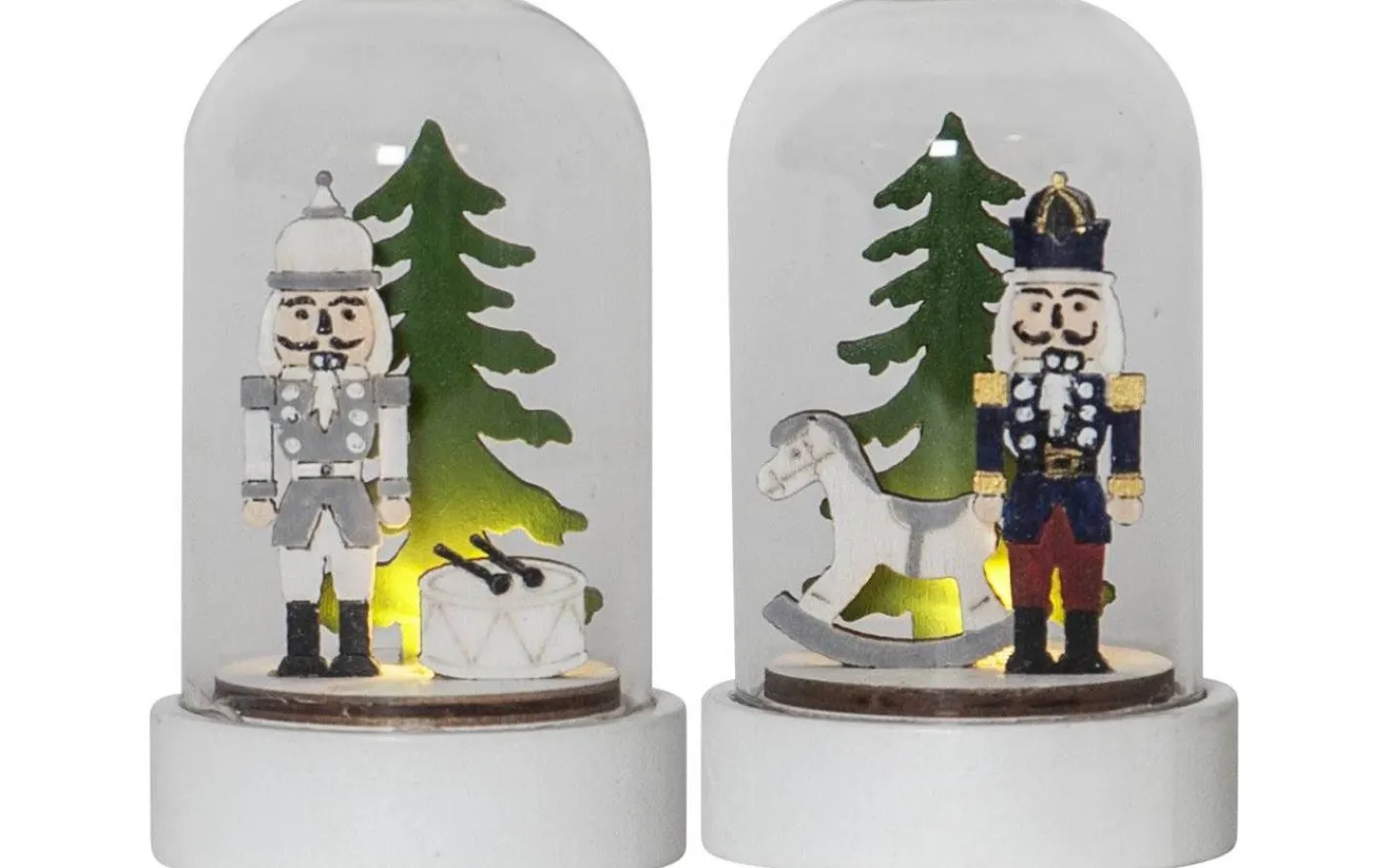 Batteri Julpynt Inomhus<Star Trading Nutcracker Batteridriven Glaskupol 2-pack 9cm