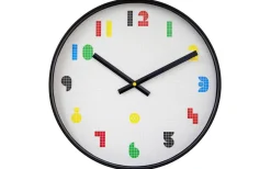 Väggklockor<NeXtime nXt Bit Väggklocka 35 cm Svart-Vit/Multi