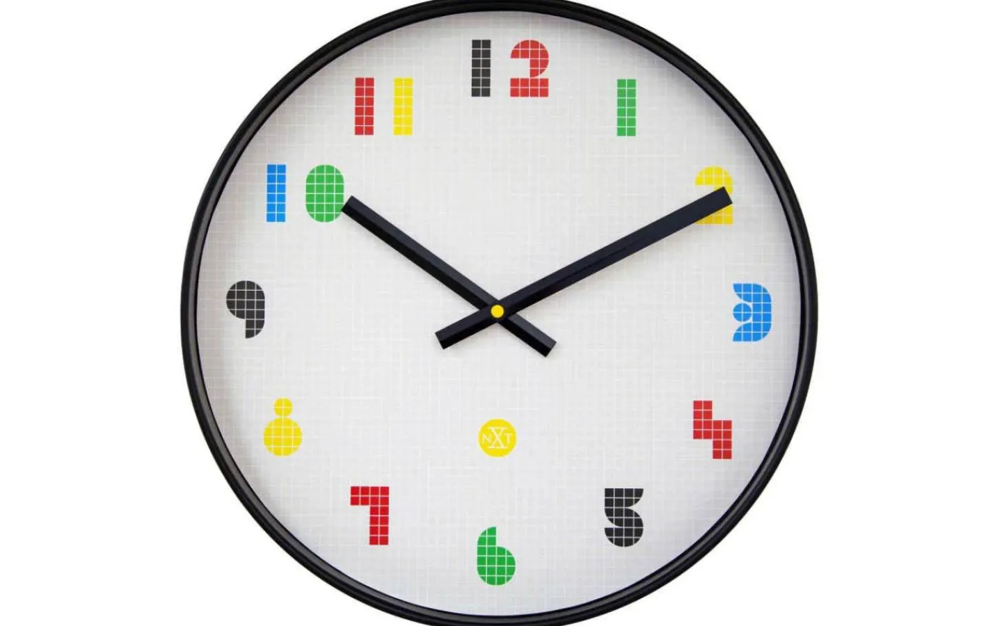 Väggklockor<NeXtime nXt Bit Väggklocka 35 cm Svart-Vit/Multi