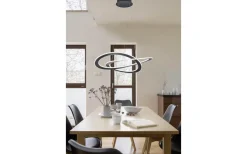 Stora Taklampor Ø70-150 Cm<Trio Lighting Oakland Taklampa 71cm LED i antracit