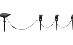 Reality Obidos hybrid solcellsdriven Spotlight LED 3-delad mattsvart uppladdningsbar skymningssensor 4000K IP44* Solcellslampor Stig & Mark|Visa Alla Solcellslampor