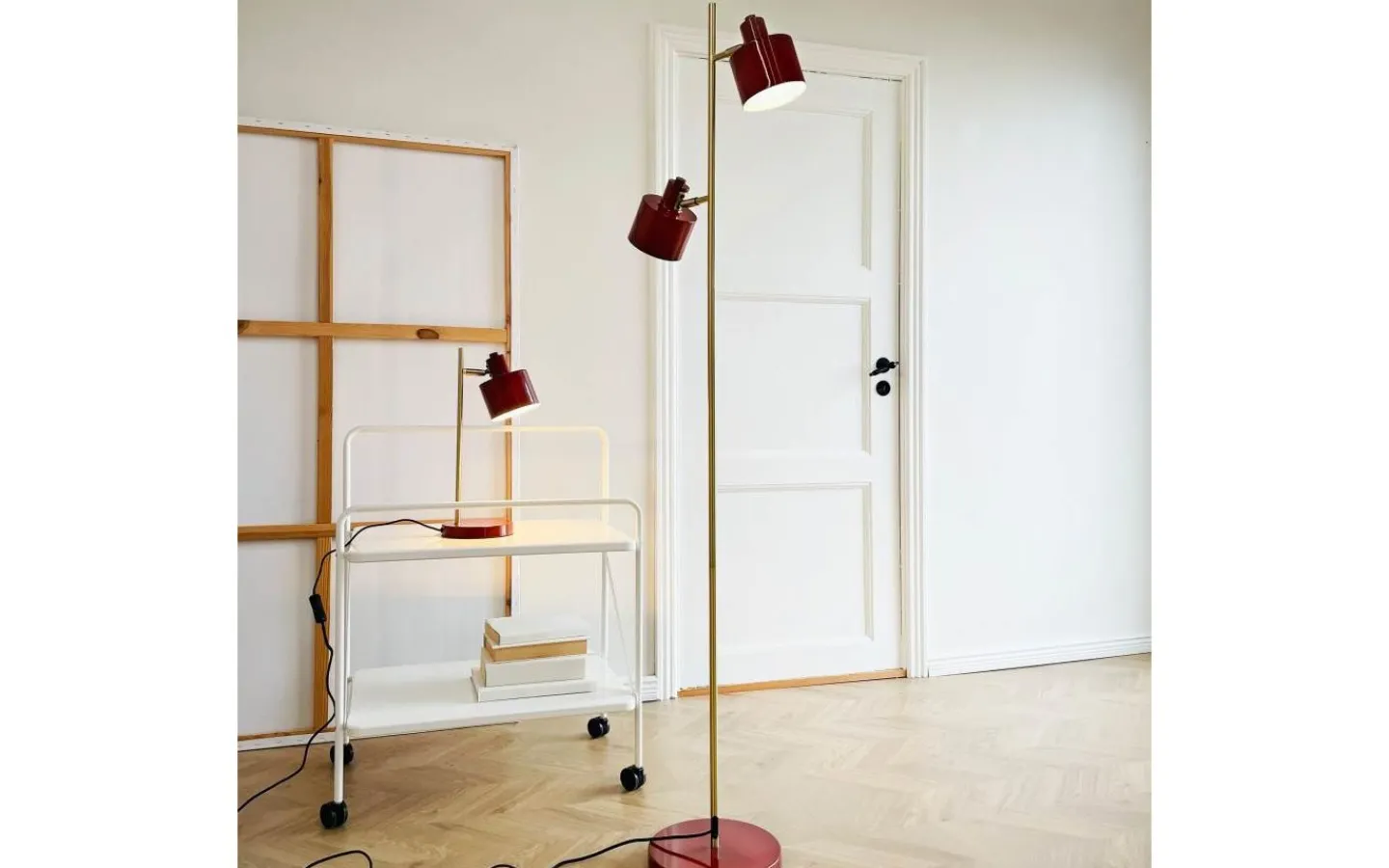 Skrivbordslampor<Dyberg Larsen Ocean Skrivbordslampa 43cm Mörkröd/Mässing