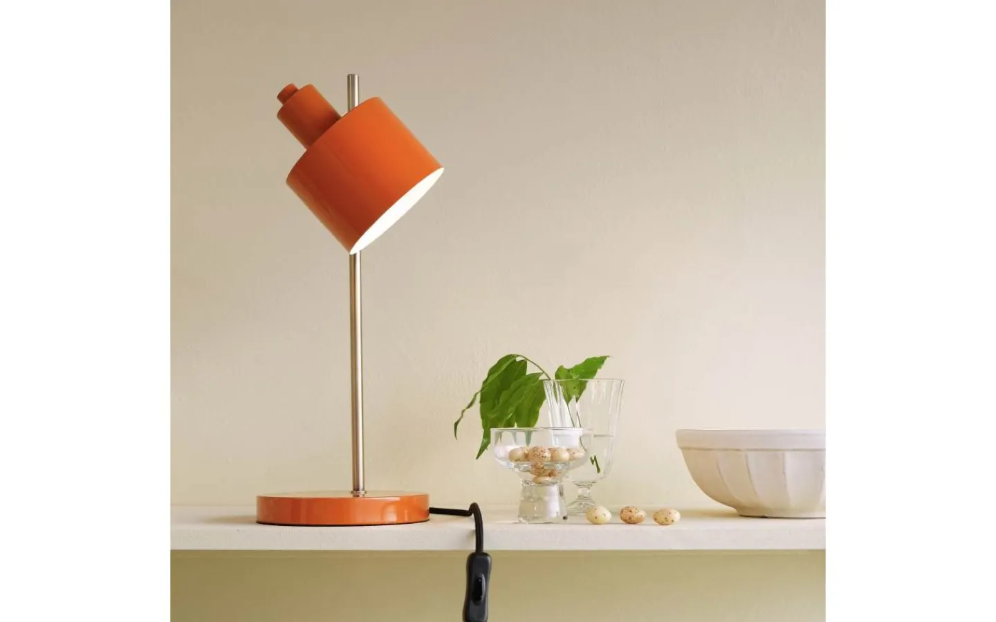 Dyberg Larsen Ocean Skrivbordslampa 43cm Orange/Mässing* Skrivbordslampor