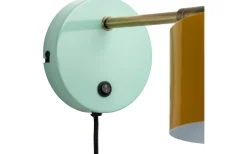 Läslampor<Dyberg Larsen Ocean Vägglampa Curry/Mässing/Turkos