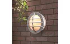 Vägglampor Utomhus<Konstsmide Oden Vägglampa Opalglas Grå IP23