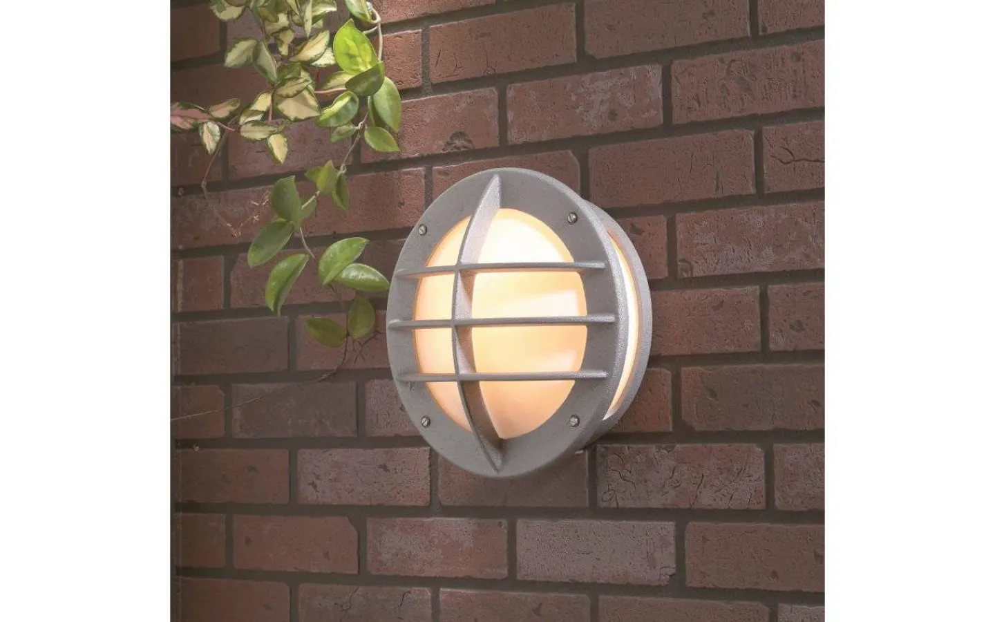 Vägglampor Utomhus<Konstsmide Oden Vägglampa Opalglas Grå IP23