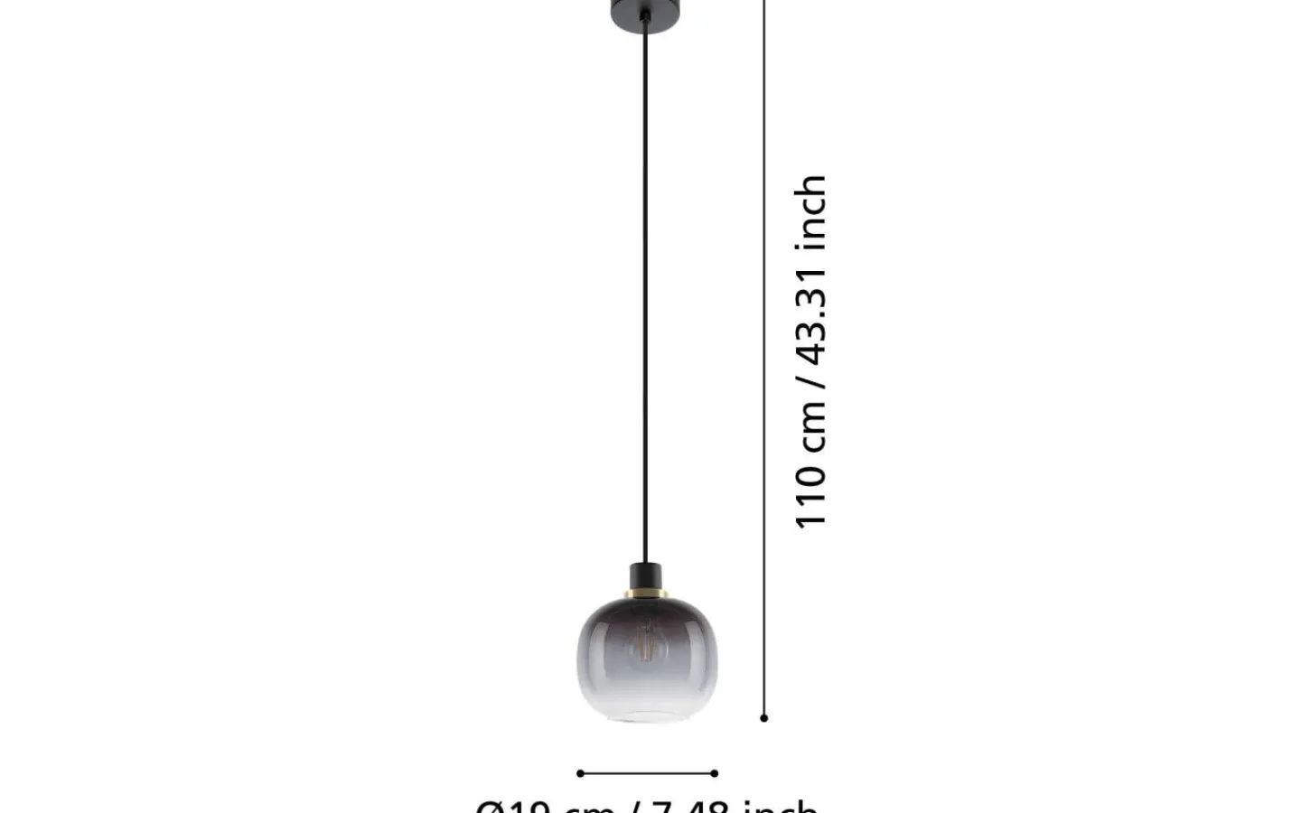 Eglo Oilella Fönsterlampa 19cm Svart/Grå* Fönsterlampor