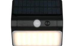 Solcellslampor Vägg|Visa Alla Solcellslampor<Reality Olinda hybrid solcellsdriven Vägglampa LED svart uppladdningsbar rörelse- och skymningssensor 4000K IP44