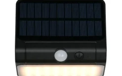 Solcellslampor Vägg|Visa Alla Solcellslampor<Reality Olinda hybrid solcellsdriven Vägglampa LED svart uppladdningsbar rörelse- och skymningssensor 4000K IP44