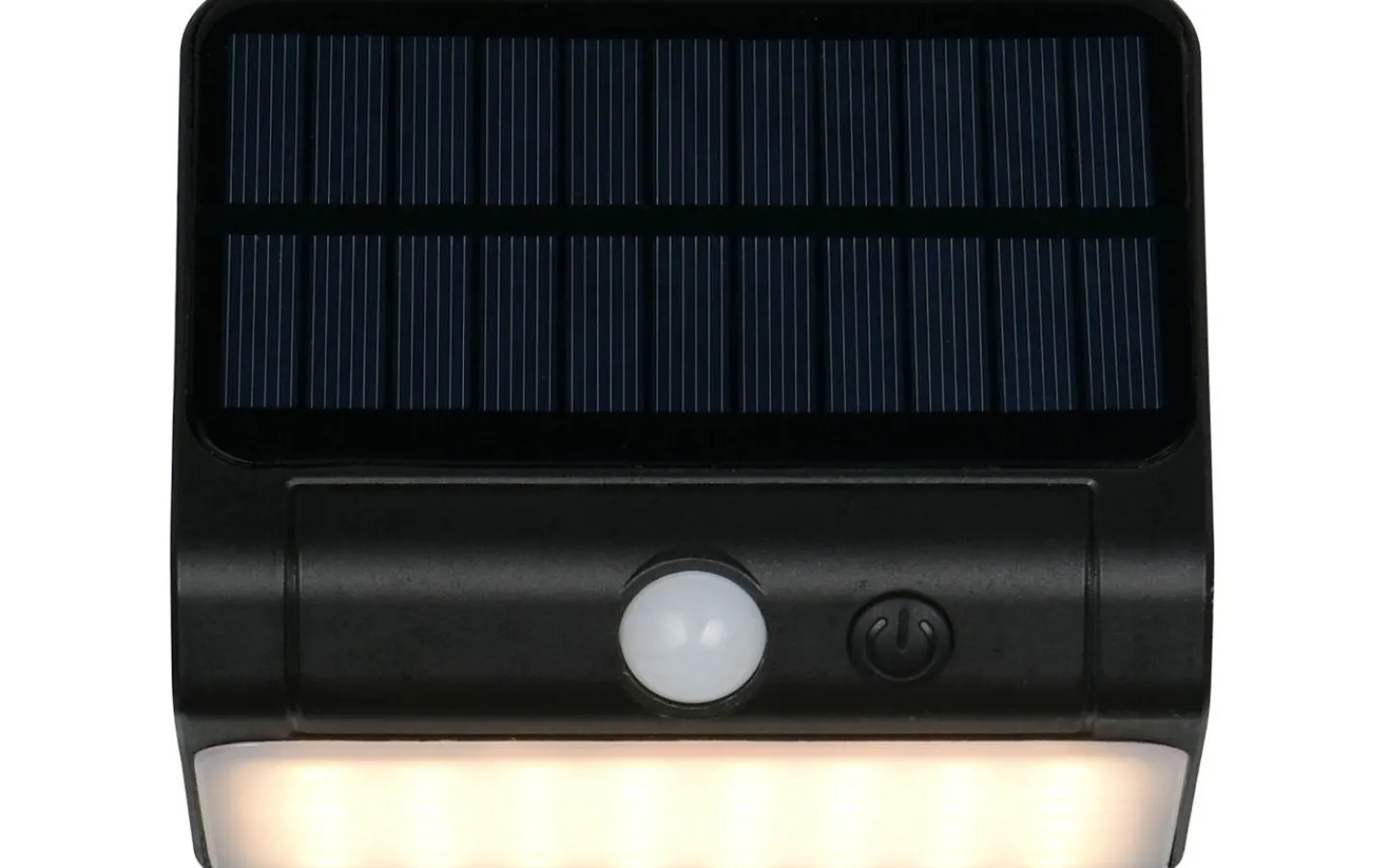 Solcellslampor Vägg|Visa Alla Solcellslampor<Reality Olinda hybrid solcellsdriven Vägglampa LED svart uppladdningsbar rörelse- och skymningssensor 4000K IP44