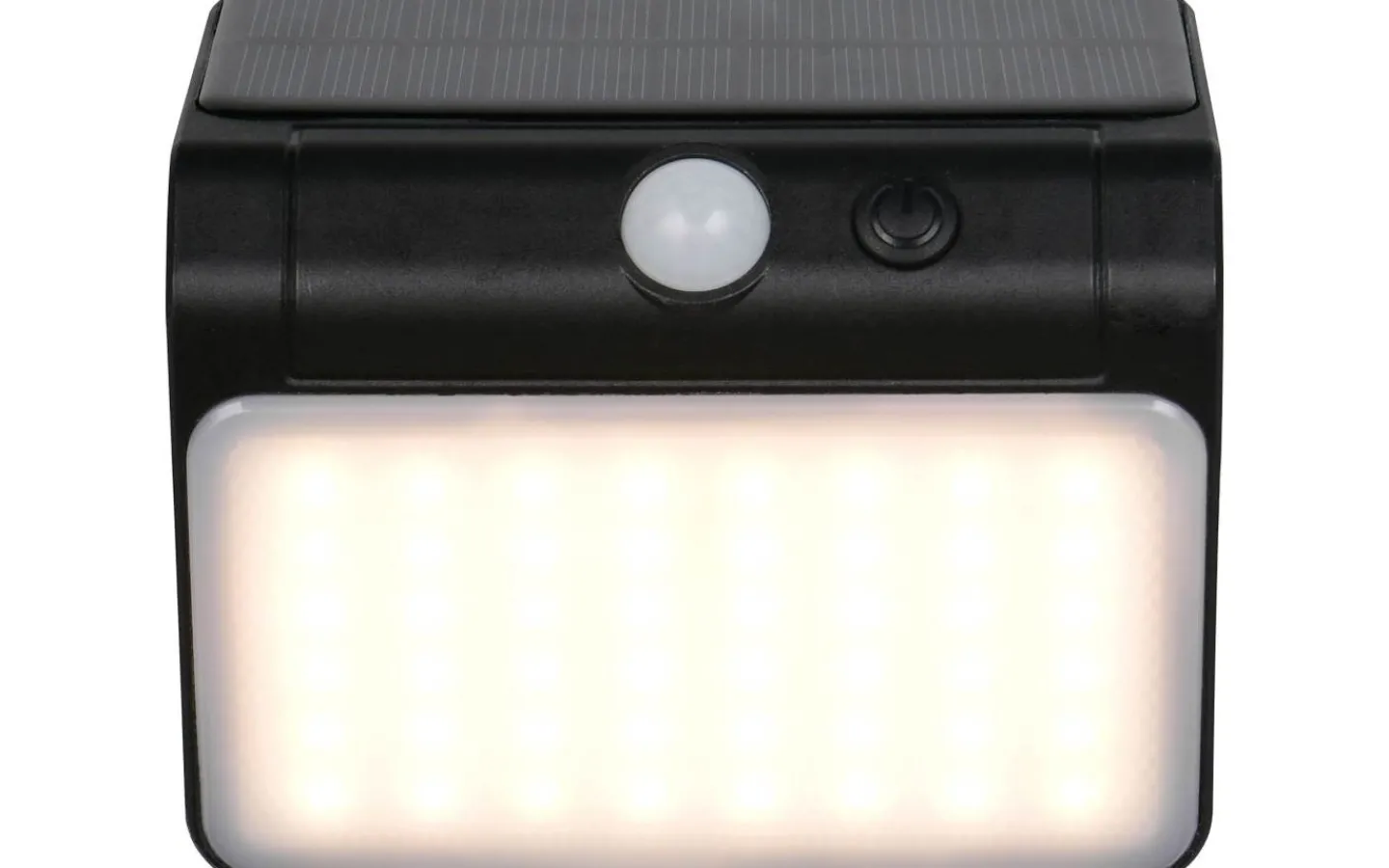 Solcellslampor Vägg|Visa Alla Solcellslampor<Reality Olinda hybrid solcellsdriven Vägglampa LED svart uppladdningsbar rörelse- och skymningssensor 4000K IP44