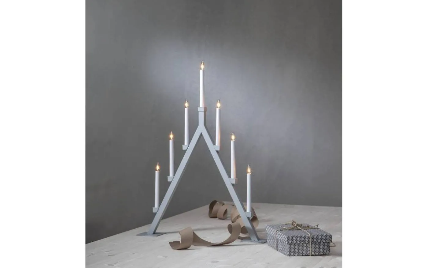 Oliver Adventsljusstake 75cm Grå