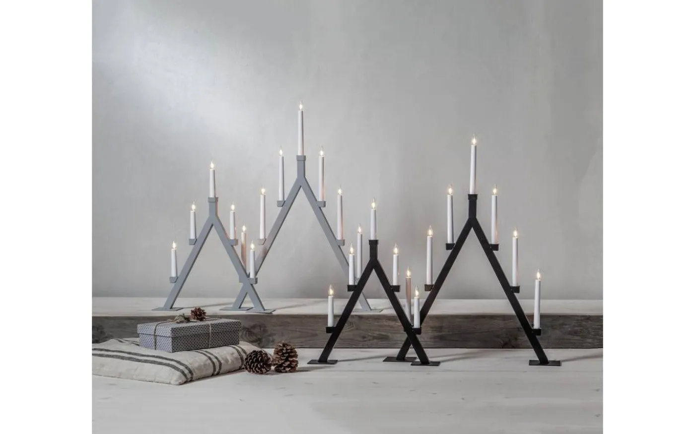 Oliver Adventsljusstake 75cm Grå