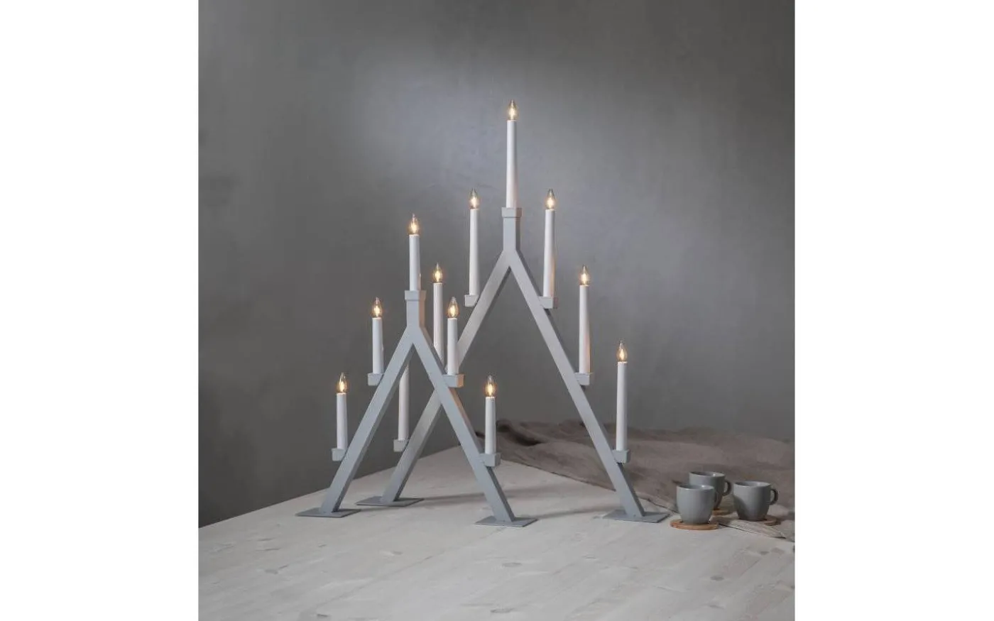 Oliver Adventsljusstake 75cm Grå