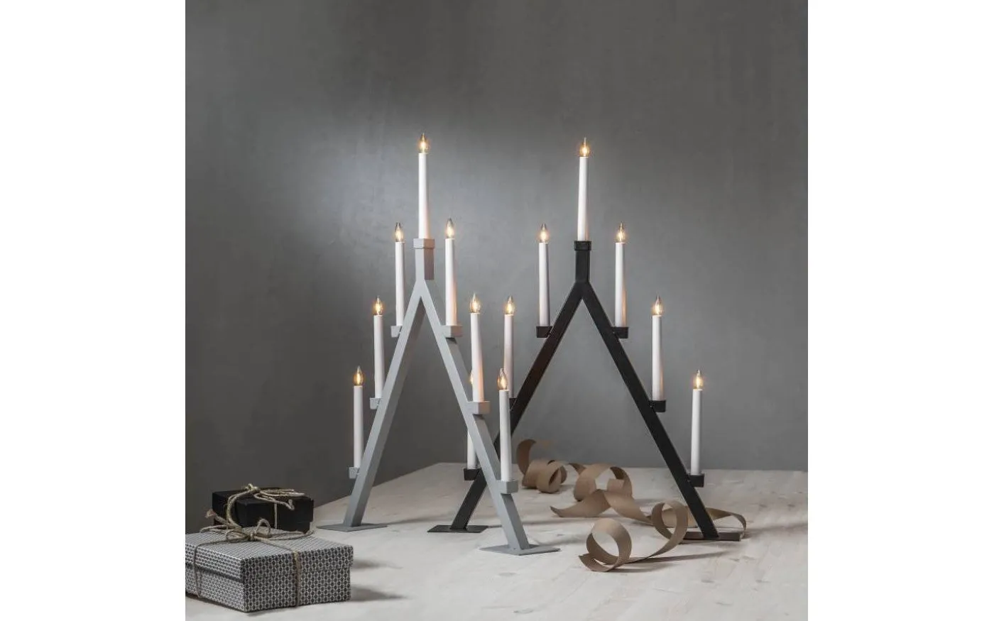 Oliver Adventsljusstake 75cm Grå