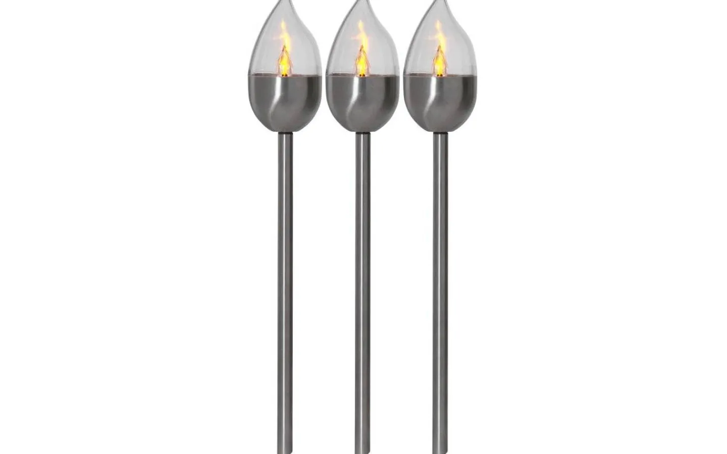 Solcellslampor Stig & Mark|Visa Alla Solcellslampor<Star Trading Olympus Solcellslampa 3-pack 40cm Rostfritt Stål