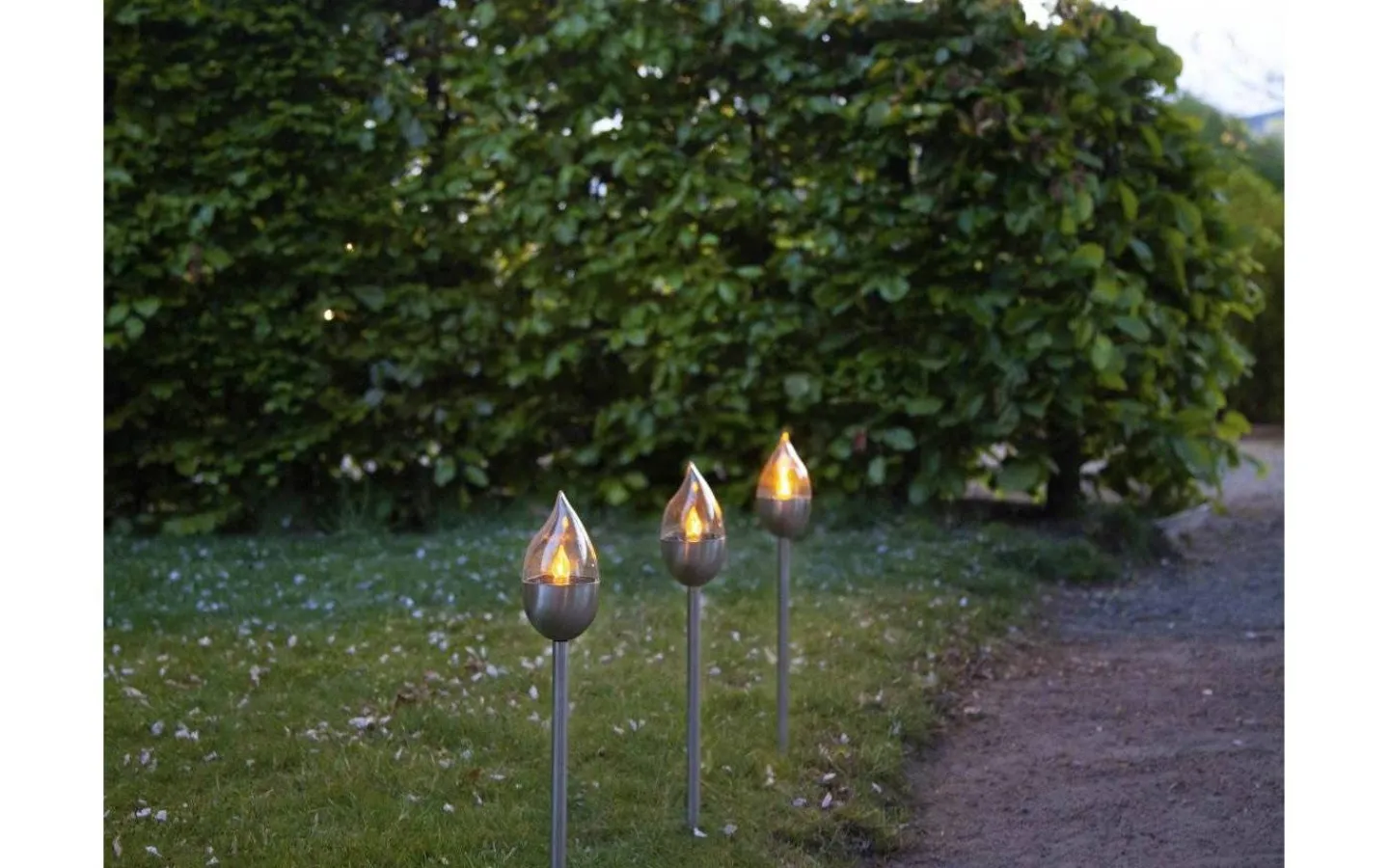 Solcellslampor Stig & Mark|Visa Alla Solcellslampor<Star Trading Olympus Solcellslampa 3-pack 40cm Rostfritt Stål