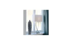 By Rydens Omega Bordslampa 52cm Krom/Vit* Vardagsrum|Sovrum
