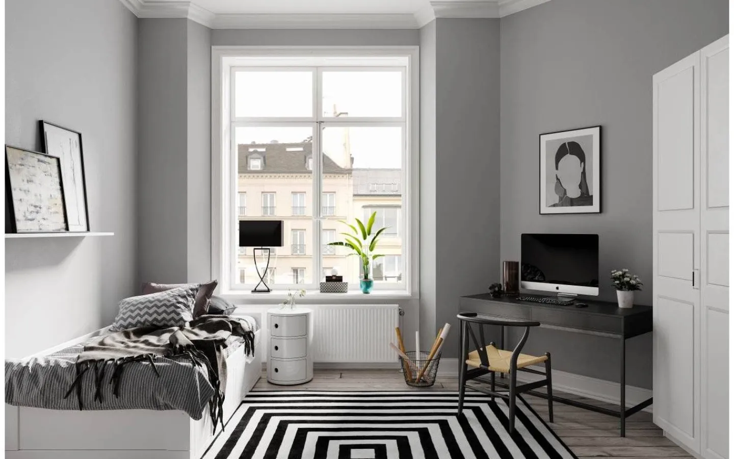 Vardagsrum|Sovrum<By Rydens Omega Bordslampa 69cm Svartkrom