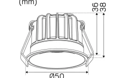 230V Led Spotlights<Hidealite Optic Deep XS Spotlight Dim to Warm 4W Vit IP44