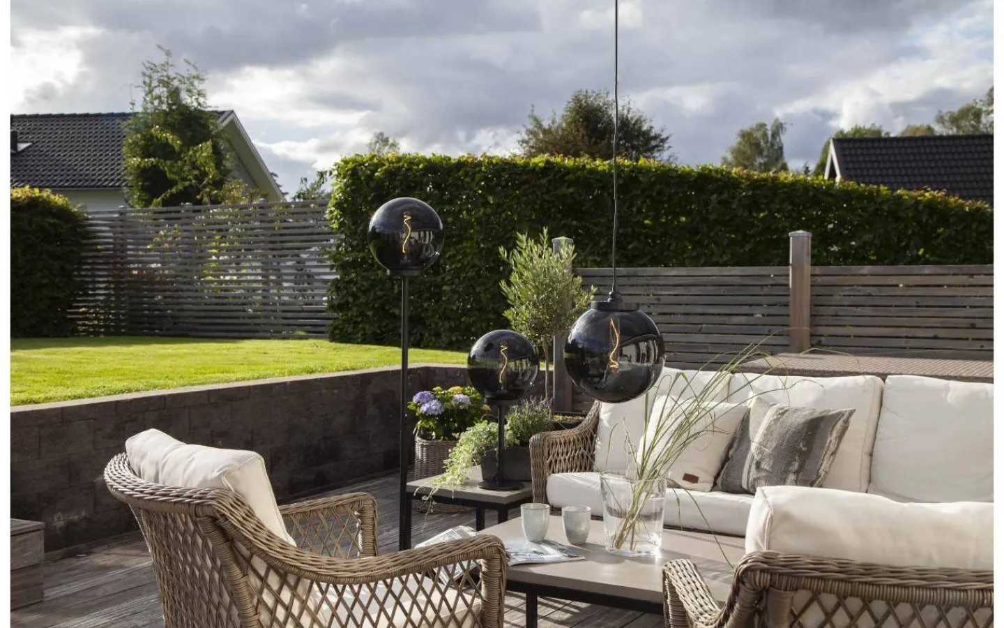 Bordslampor Utomhus<Star Trading Orby Bordslampa 66cm Svart IP44