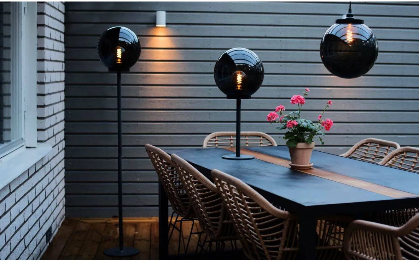 Bordslampor Utomhus<Star Trading Orby Bordslampa 66cm Svart IP44