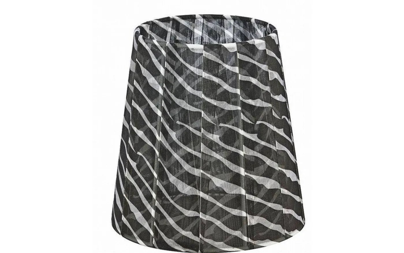 Organza Lampskärm Ø14,5cm Svart/Vit