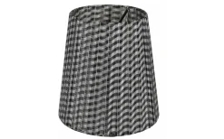 Oriva Organza Lampskärm Ø14,5cm Svart/Vit* Enfärgade Runda Lampskärmar