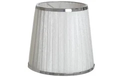 Enfärgade Runda Lampskärmar<Oriva Organza Lampskärm Ø14cm Vit/Krom