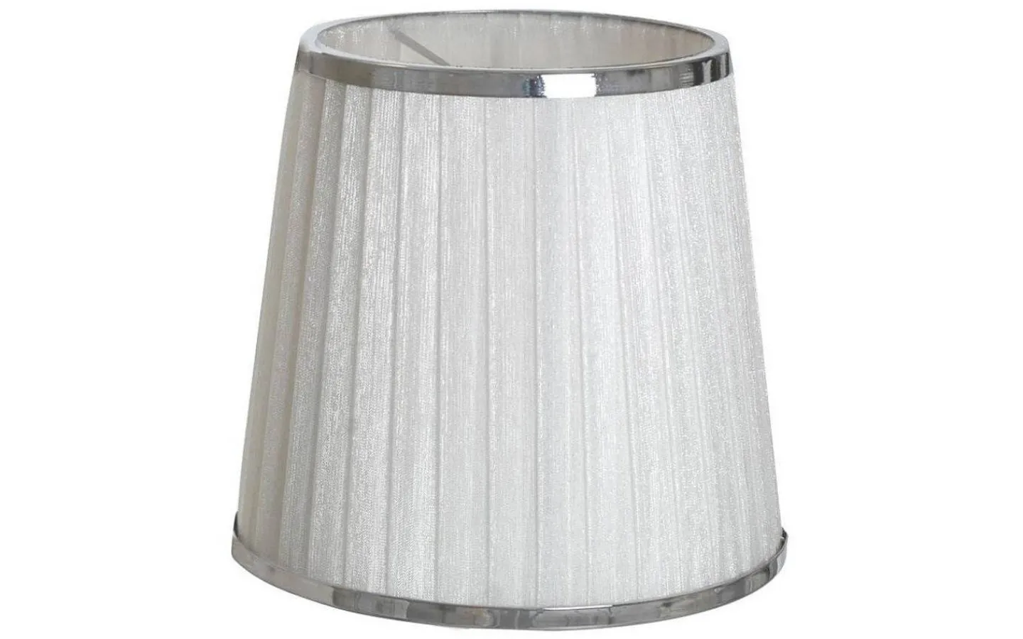 Enfärgade Runda Lampskärmar<Oriva Organza Lampskärm Ø14cm Vit/Krom