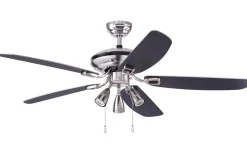 Takfläktar|Sovrum<Texa Design Orion 132cm Takfläkt Nickel/Svart