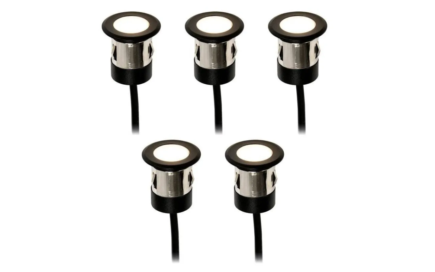Lightson Orion Svart Decklight LED 3000K 20lm 0,5W 5-pack* Decklights Led|Lightson Garden Plug & Play