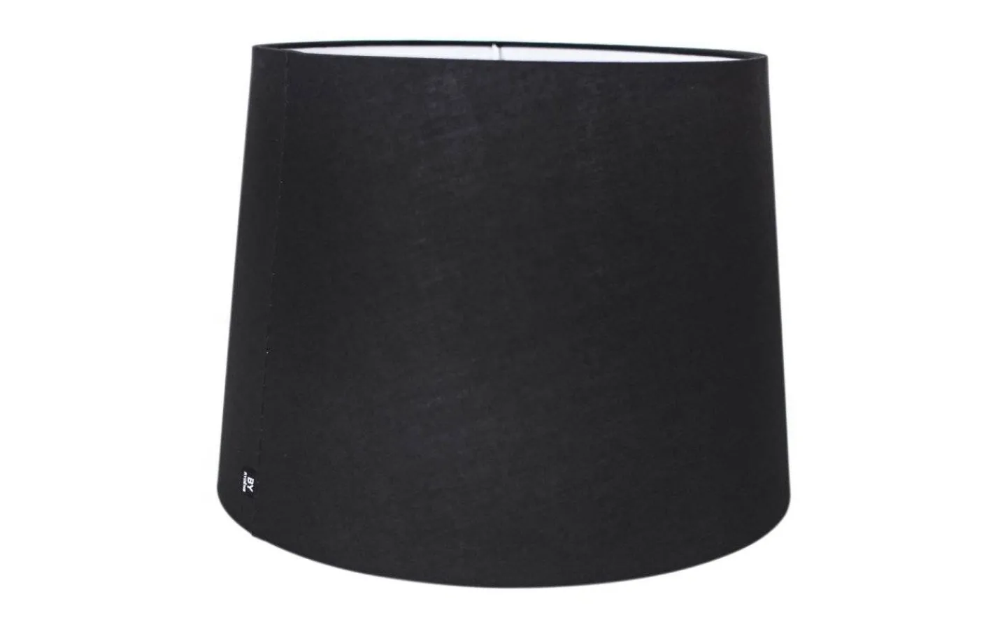 Enfärgade Runda Lampskärmar<By Rydens Orlando Golvskärm Ø36xH26cm Svart