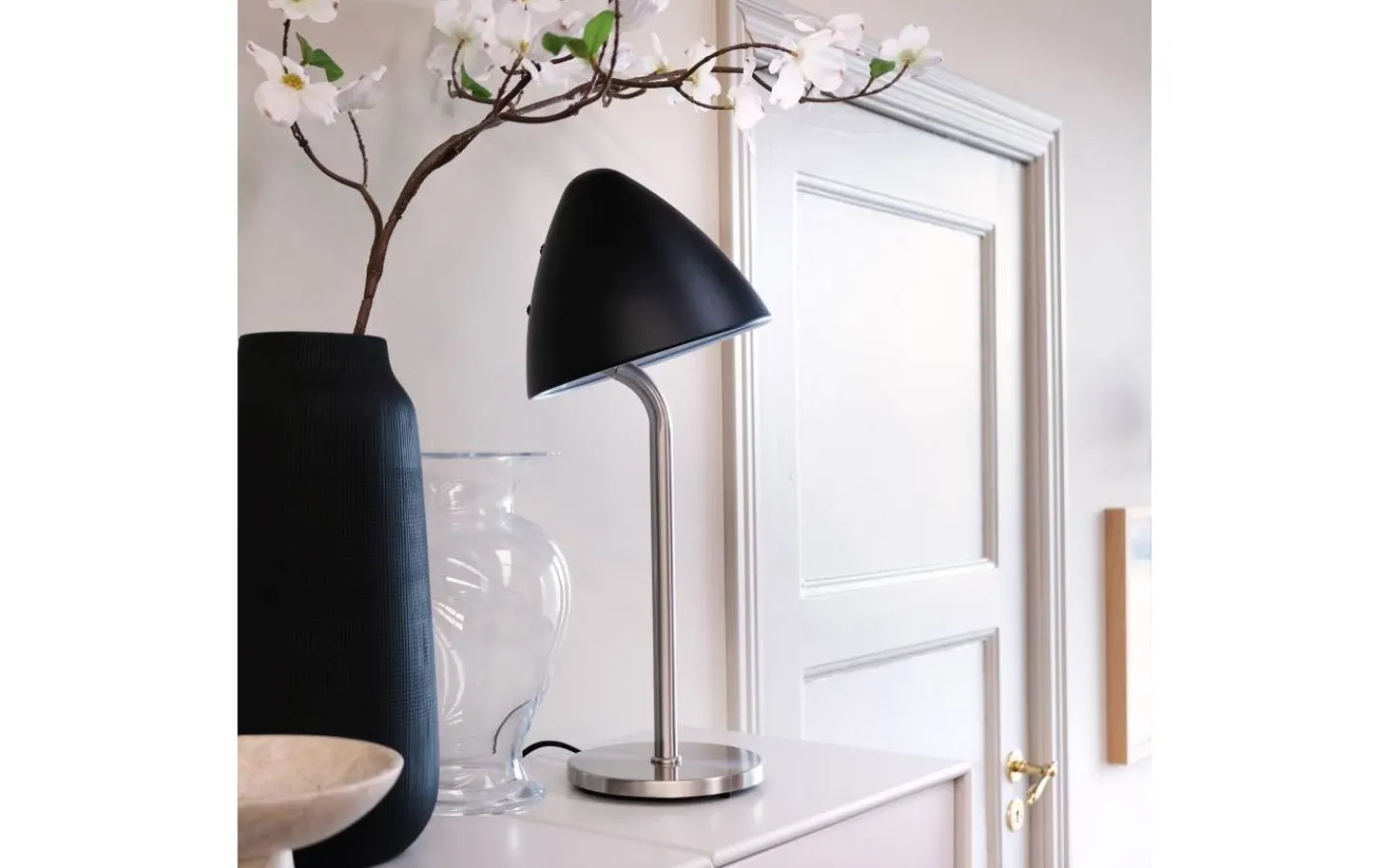 Dyberg Larsen Oulu Bordslampa 47cm Svart/Borstad Stål* Bordslampor