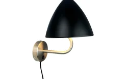 Dyberg Larsen Oulu Vägglampa Svart/Borstad Stål* Lampetter|Läslampor