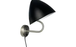 Dyberg Larsen Oulu Vägglampa Svart/Borstad Stål* Lampetter|Läslampor