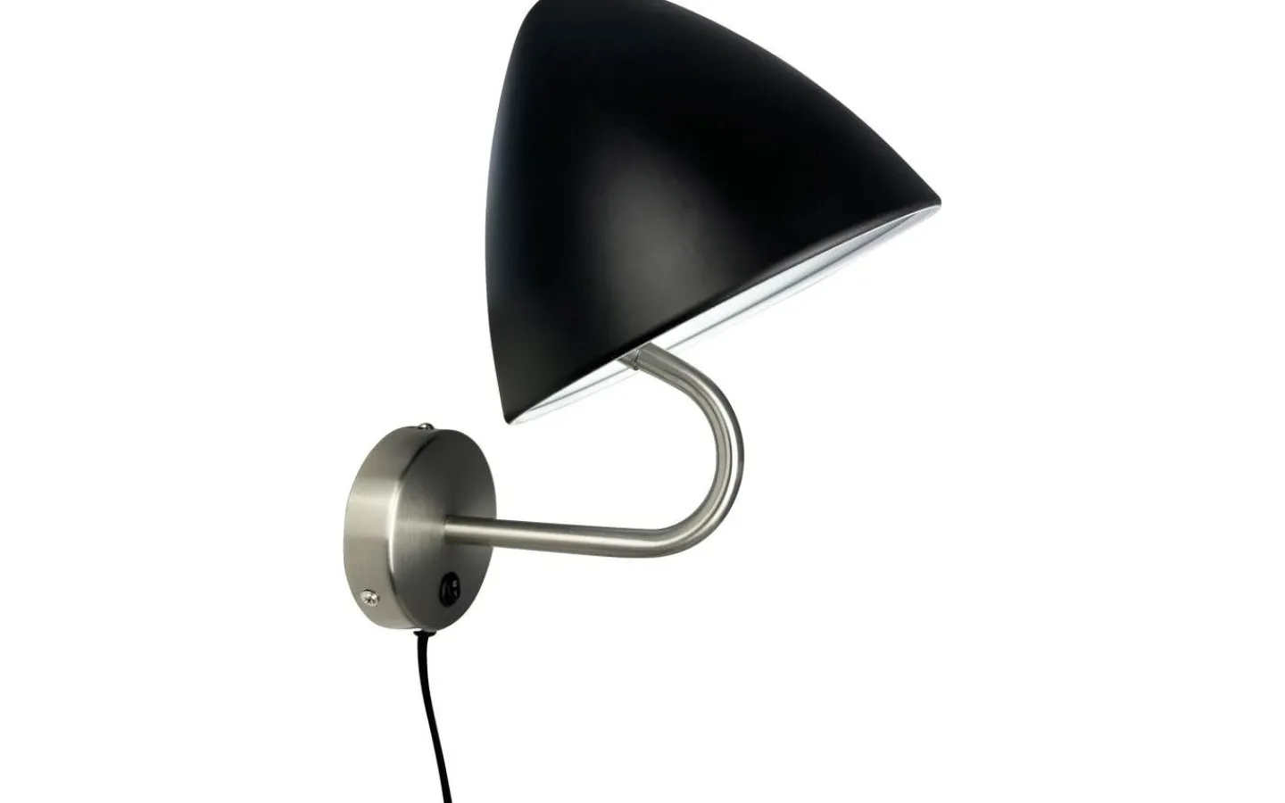 Dyberg Larsen Oulu Vägglampa Svart/Borstad Stål* Lampetter|Läslampor