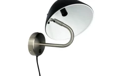 Dyberg Larsen Oulu Vägglampa Svart/Borstad Stål* Lampetter|Läslampor