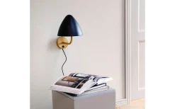 Lampetter|Läslampor<Dyberg Larsen Oulu Vägglampa Svart/Mässing