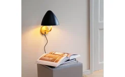 Lampetter|Läslampor<Dyberg Larsen Oulu Vägglampa Svart/Mässing