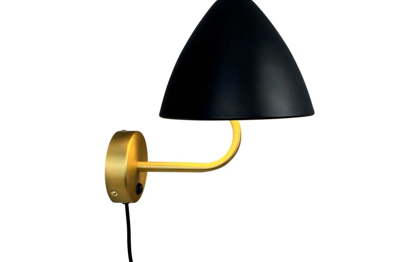 Lampetter|Läslampor<Dyberg Larsen Oulu Vägglampa Svart/Mässing