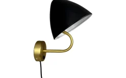 Lampetter|Läslampor<Dyberg Larsen Oulu Vägglampa Svart/Mässing