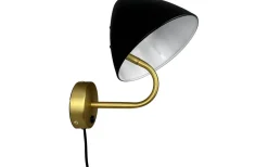 Lampetter|Läslampor<Dyberg Larsen Oulu Vägglampa Svart/Mässing