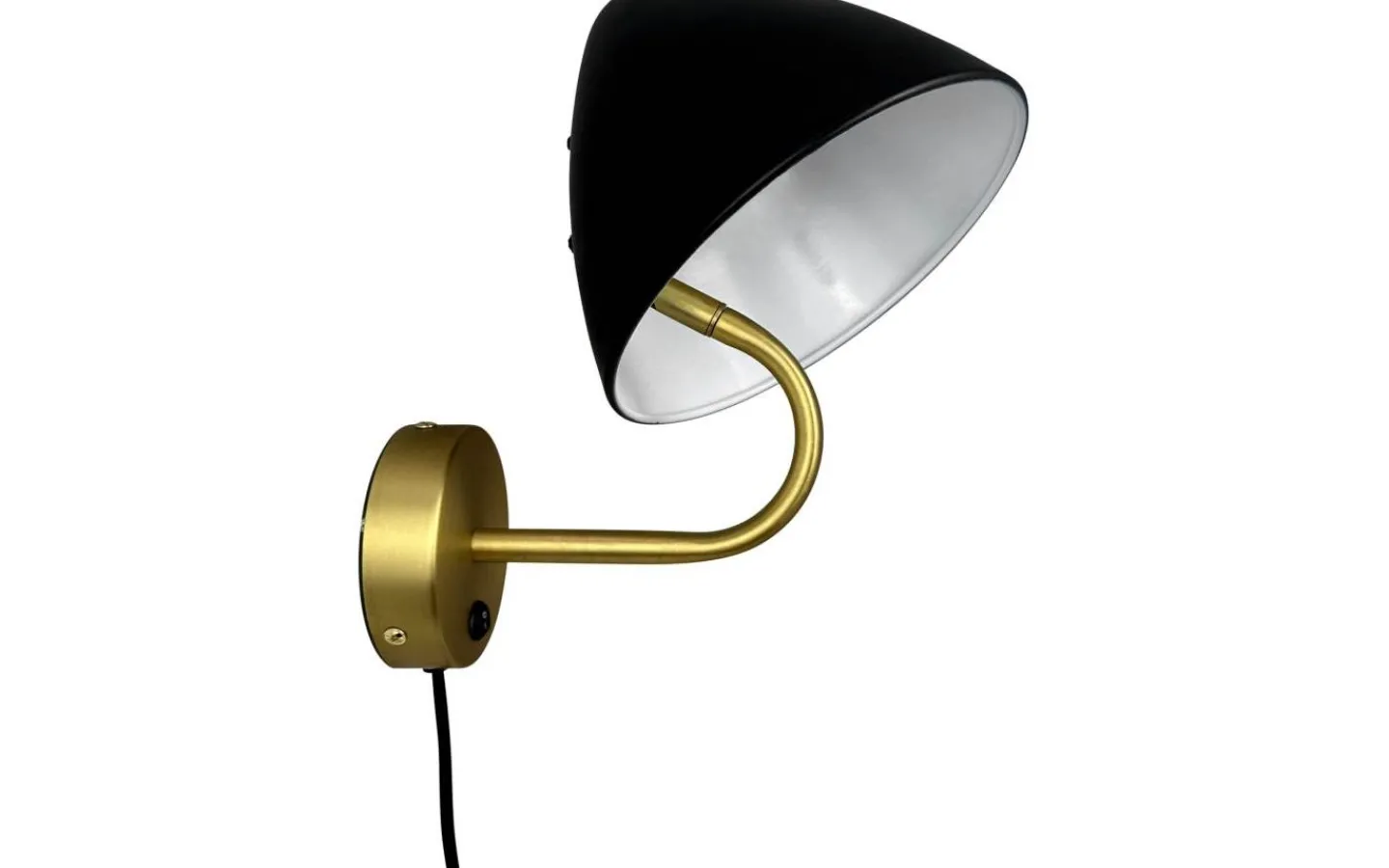 Lampetter|Läslampor<Dyberg Larsen Oulu Vägglampa Svart/Mässing