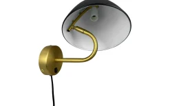 Lampetter|Läslampor<Dyberg Larsen Oulu Vägglampa Svart/Mässing